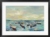 Framed Coastal View of Boats