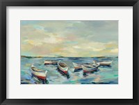 Framed Coastal View of Boats