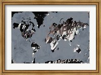 Framed Love the World Map