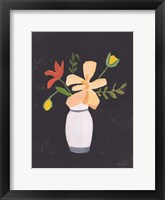 Floral on Black II Framed Print