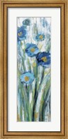 Framed Tall Blue Flowers I