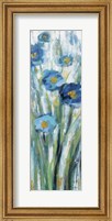 Framed Tall Blue Flowers I