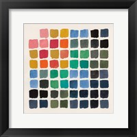 Framed Retro Color Chart