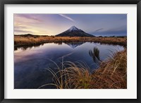 Framed Mount Taranaki: Morning Breeze