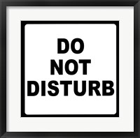 Framed Sign - Do Not Disturb
