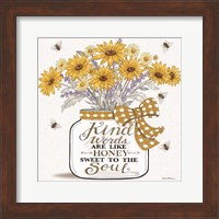 Framed Kind Words are Like Honey