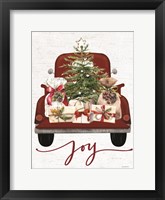 Framed Joy Christmas Truck