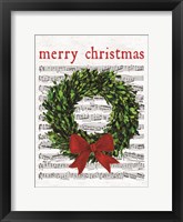 Framed Merry Christmas Wreath