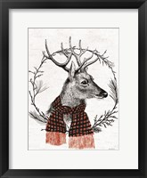 Framed Reindeer Wreath