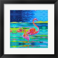 Framed Duo Flamingos
