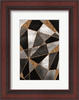 Framed Black Geo Abstracted