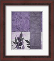 Framed Vibrant Purple Leaf 1