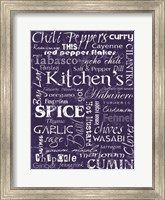 Framed Kitchen Spice Indigo