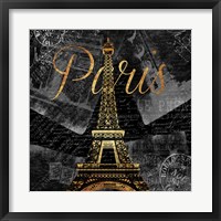Framed Script Paris Gold