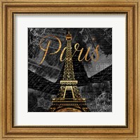 Framed Script Paris Gold