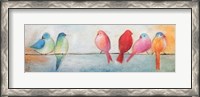 Framed Colorful Birds On A Wire