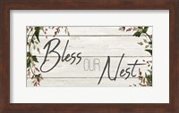 Framed Bless Our Nest Panel