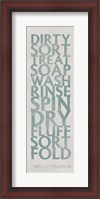 Framed Laundry List Blue