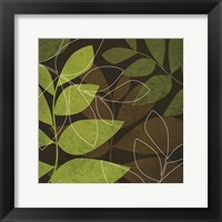 Framed Green Brown Leaves