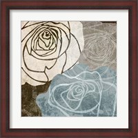 Framed Beige Rose