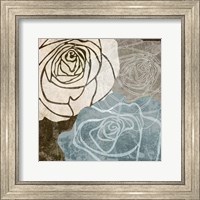 Framed Beige Rose