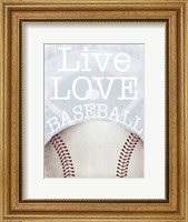 Framed Baseball Love