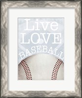 Framed Baseball Love