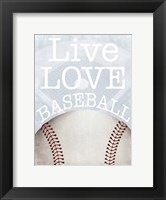 Framed Baseball Love