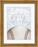 Framed Baseball Love