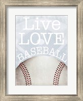 Framed Baseball Love