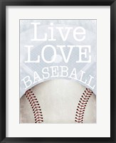 Framed Baseball Love