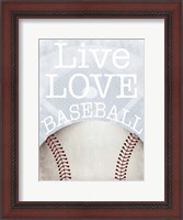 Framed Baseball Love