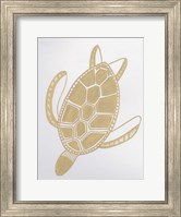 Framed Golden Sea Turtle