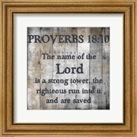 Framed Proverbs 18-10