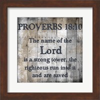 Framed Proverbs 18-10