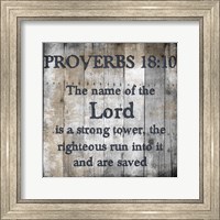 Framed Proverbs 18-10