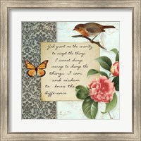 Framed Vintage Serenity Prayer