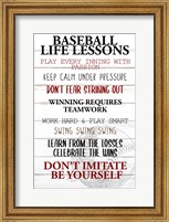 Framed Baseball Life