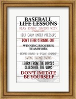 Framed Baseball Life