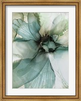Framed Sage And Teal Flowers 2