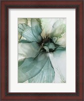 Framed Sage And Teal Flowers 2