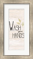 Framed Wash Your Hands Panel