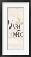 Framed Wash Your Hands Panel