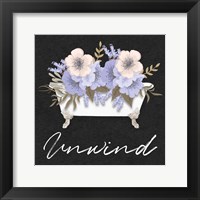 Framed Unwind Floral Bath