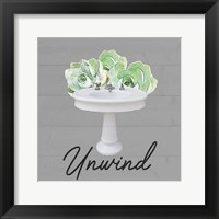Unwind Succulent Framed Print