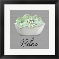 Relaxed Succulent Framed Print