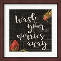 Framed Wash Worries Rose