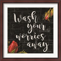 Framed Wash Worries Rose