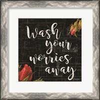 Framed Wash Worries Rose