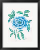 Floral Blue 1 Framed Print